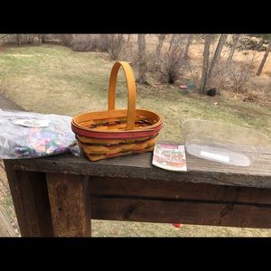 Longaberger vintage small stained 1997 Easter Basket Combo